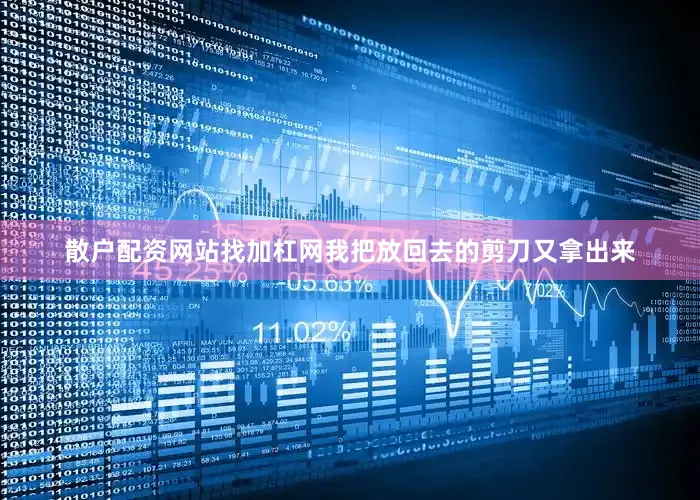 散户配资网站找加杠网我把放回去的剪刀又拿出来