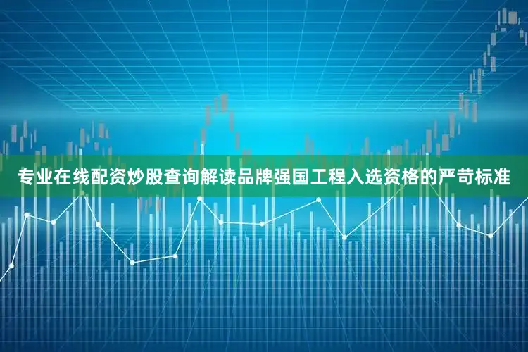 专业在线配资炒股查询解读品牌强国工程入选资格的严苛标准
